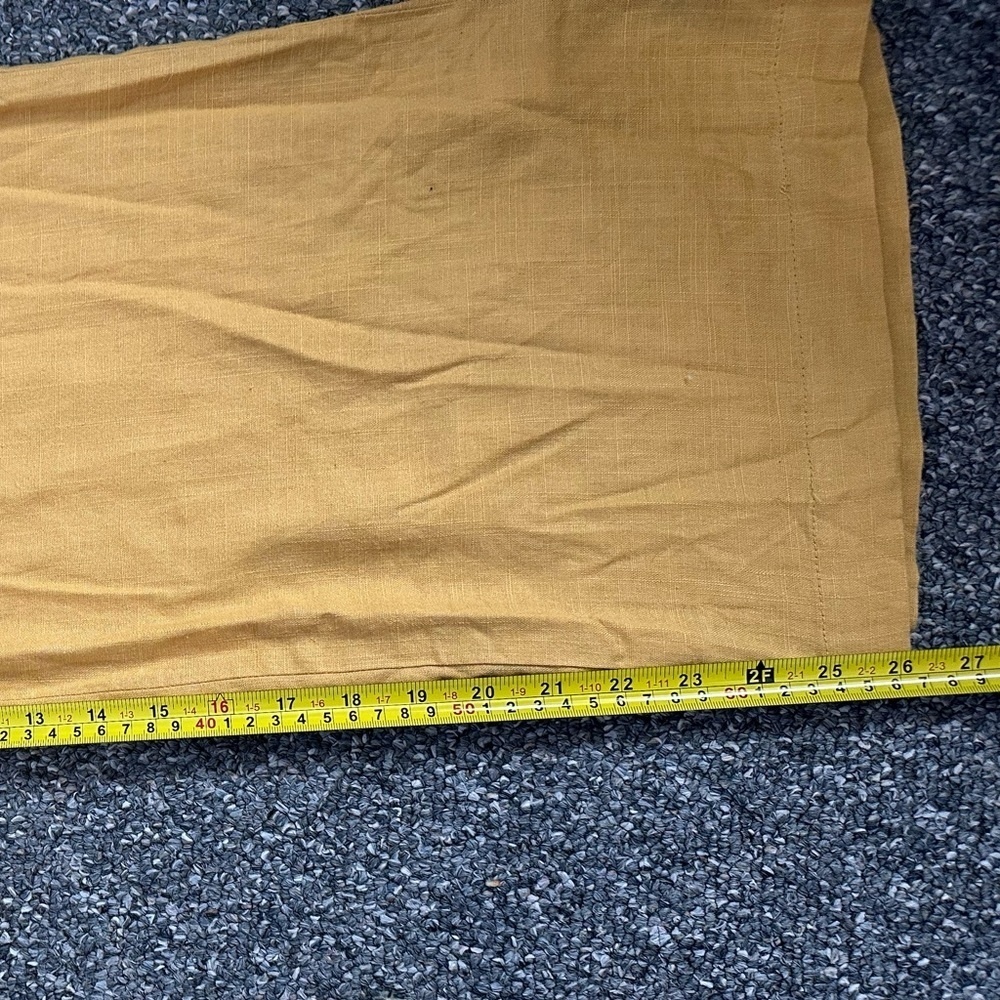 Karen Kane Yellow Linen Blend Wide Leg Pants Medium Coastal Grandma Resort - Picture 8 of 8